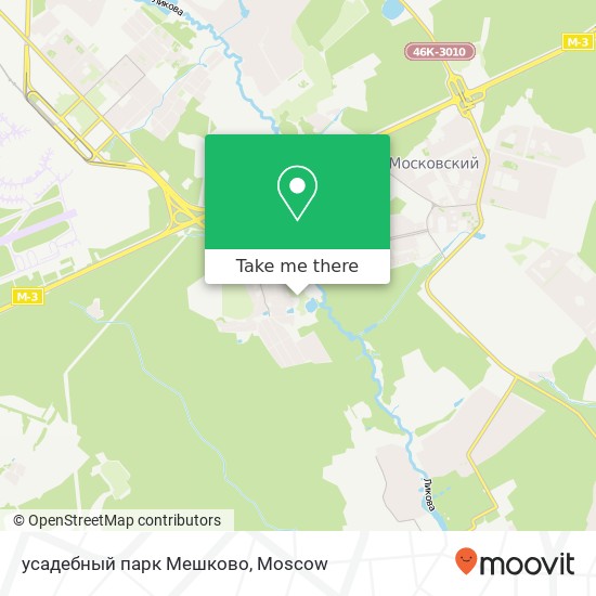 усадебный парк Мешково map