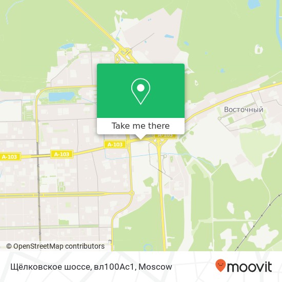 Щёлковское шоссе, вл100Ас1 map