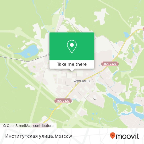 Институтская улица map