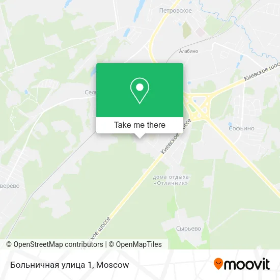 Больничная улица 1 map