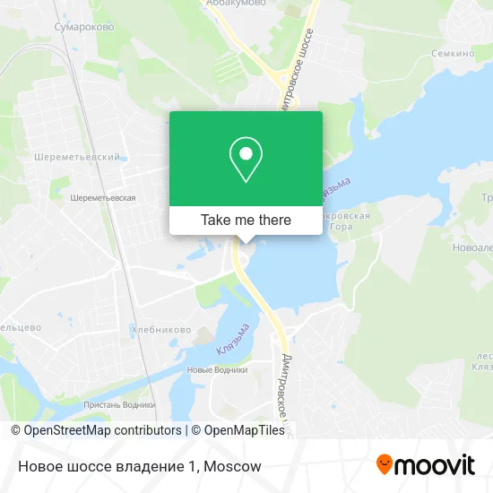 Новое шоссе владение 1 map