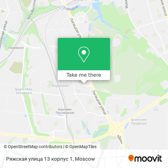 Ряжская улица 13 корпус 1 map