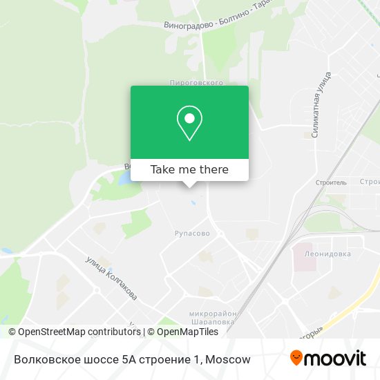 Волковское шоссе 5А строение 1 map