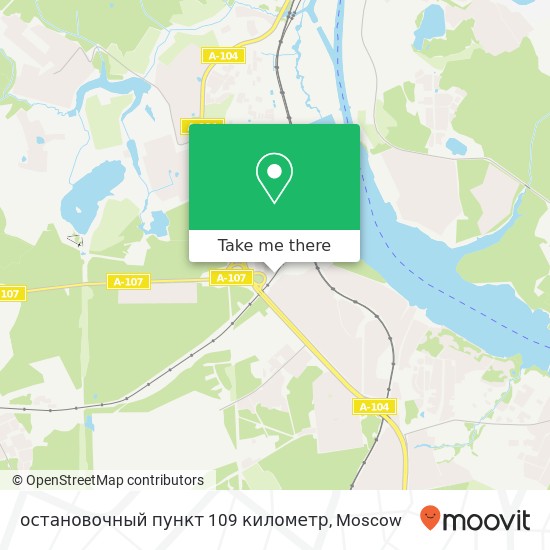 остановочный пункт 109 километр map