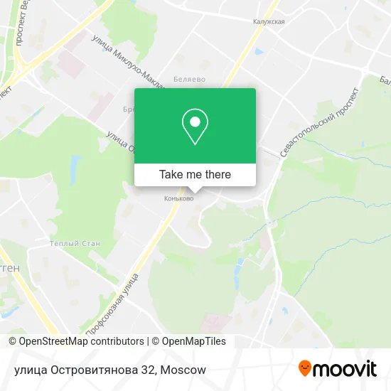 улица Островитянова 32 map