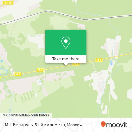 М-1 Беларусь, 51-й километр map