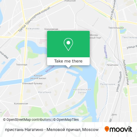 пристань Нагатино - Меловой причал map