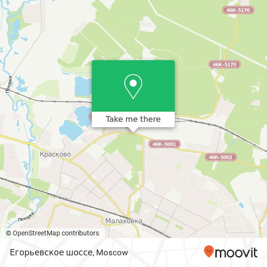 Егорьевское шоссе map