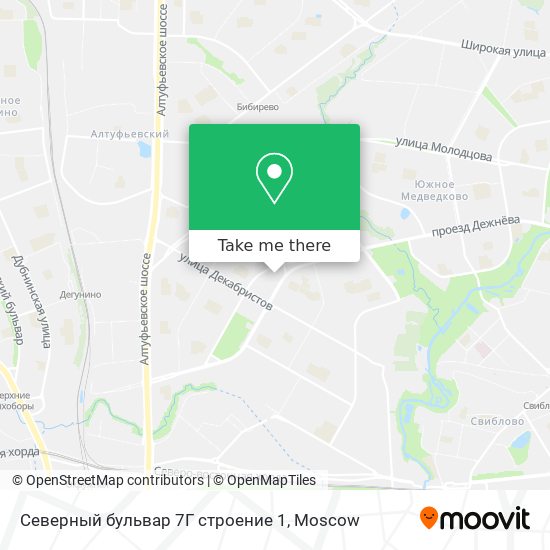 Северный бульвар 7Г строение 1 map