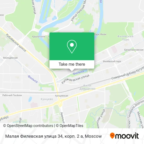 Малая Филевская улица 34, корп. 2 а map