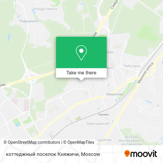 коттеджный поселок Княжичи map
