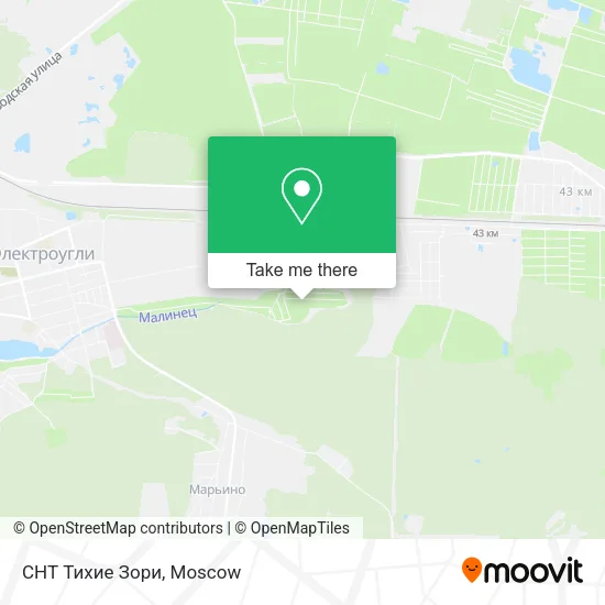 СНТ Тихие Зори map