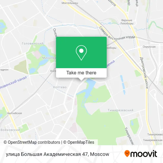 улица Большая Академическая 47 map