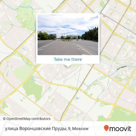 улица Воронцовские Пруды, 9 map