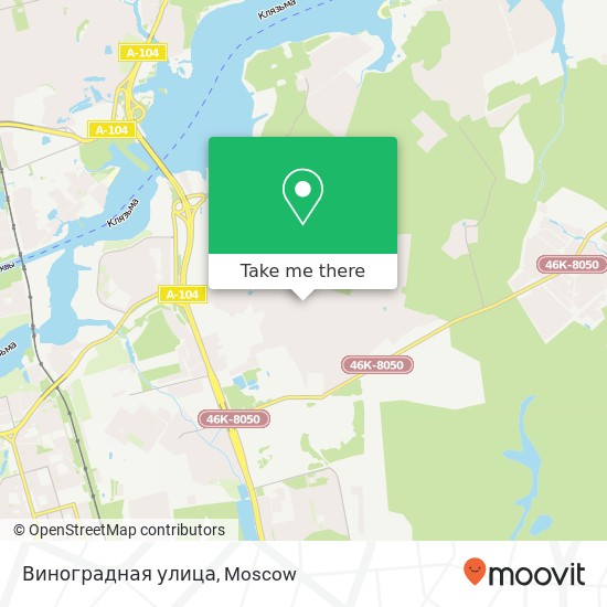 Виноградная улица map