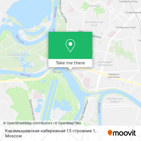 Карамышевская набережная 15 строение 1 map