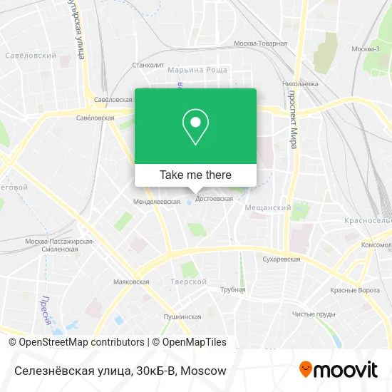 Селезнёвская улица, 30кБ-В map