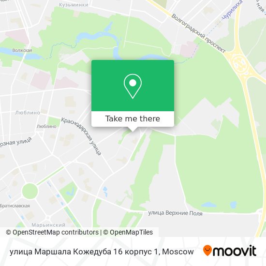 улица Маршала Кожедуба 16 корпус 1 map