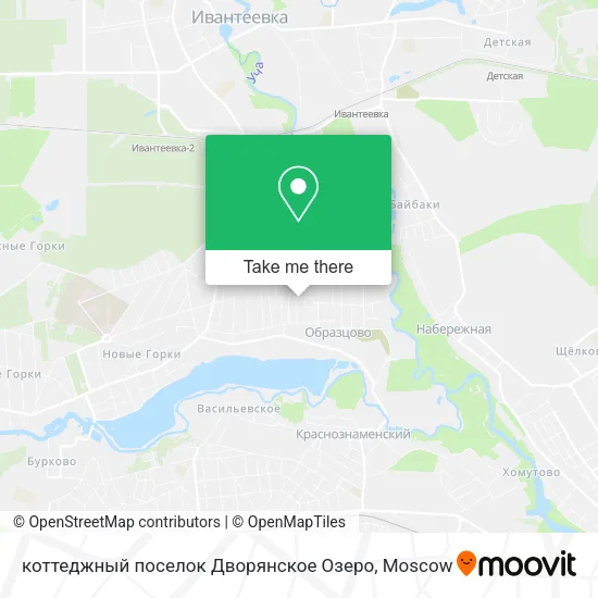 коттеджный поселок Дворянское Озеро map