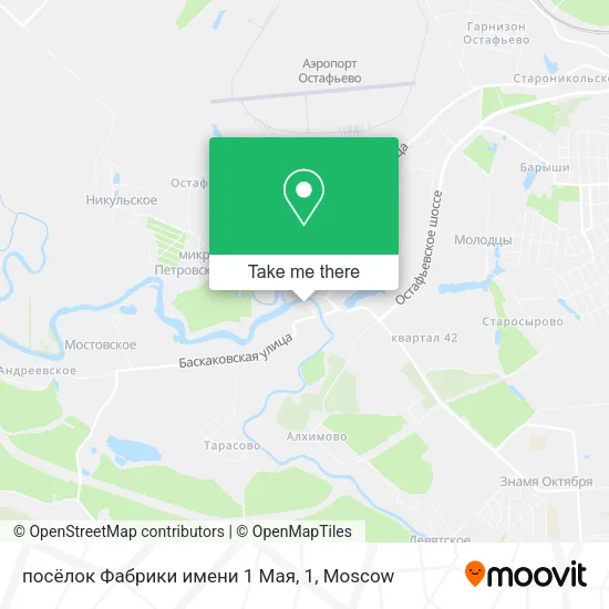 посёлок Фабрики имени 1 Мая, 1 map