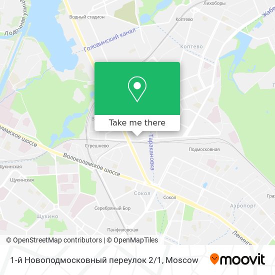 1-й Новоподмосковный переулок 2 / 1 map