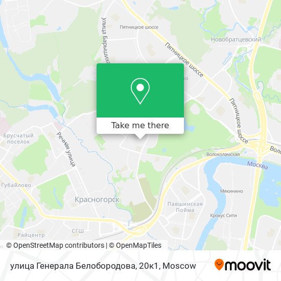 улица Генерала Белобородова, 20к1 map