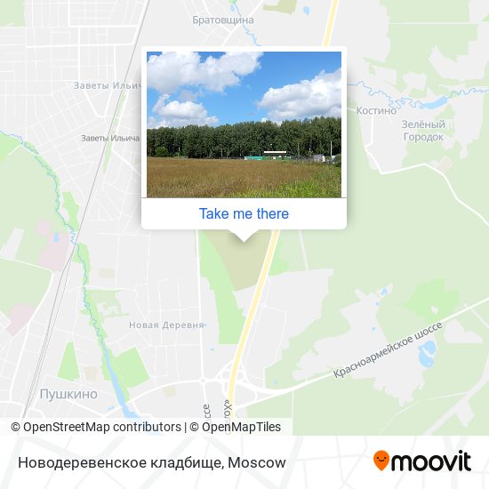 Новодеревенское кладбище map