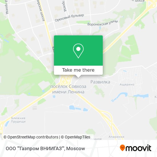 ООО ""Газпром ВНИИГАЗ"" map