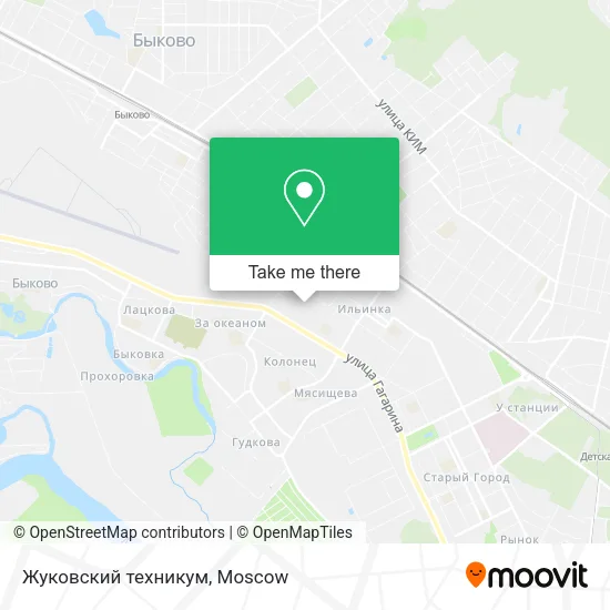 Жуковский техникум map