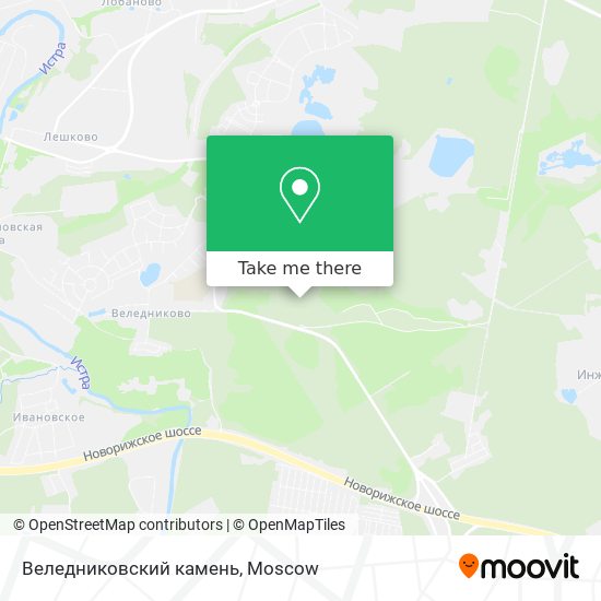 Веледниковский камень map