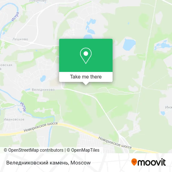 Веледниковский камень map