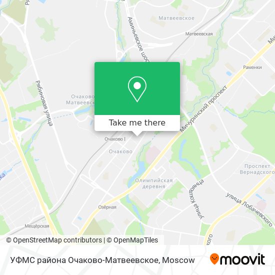 УФМС района Очаково-Матвеевское map