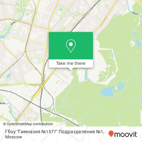 Гбоу "Гимназия №1577" Подразделение №1 map