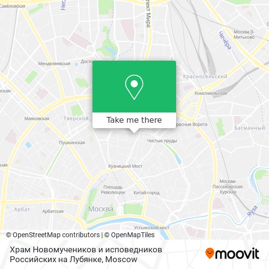 Храм Новомучеников и исповедников Российских на Лубянке map