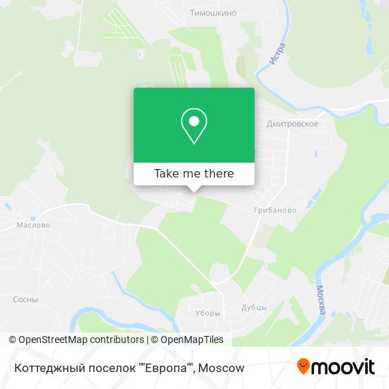 Коттеджный поселок ""Европа"" map