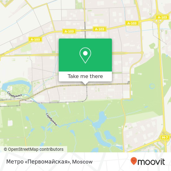Метро «Первомайская» map