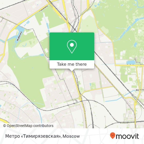 Метро «Тимирязевская» map