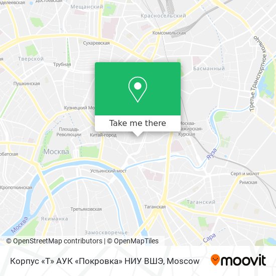 Корпус «Т» АУК «Покровка» НИУ ВШЭ map