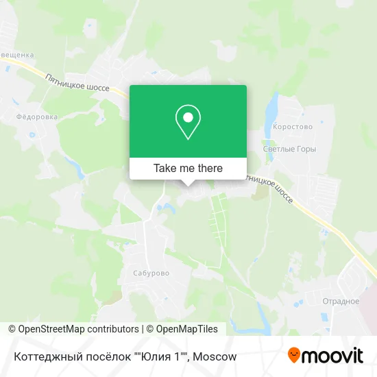 Коттеджный посёлок ""Юлия 1"" map