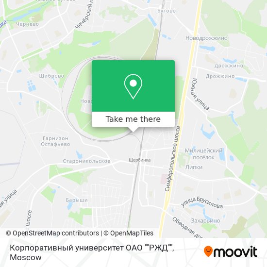 Корпоративный университет ОАО ""РЖД"" map