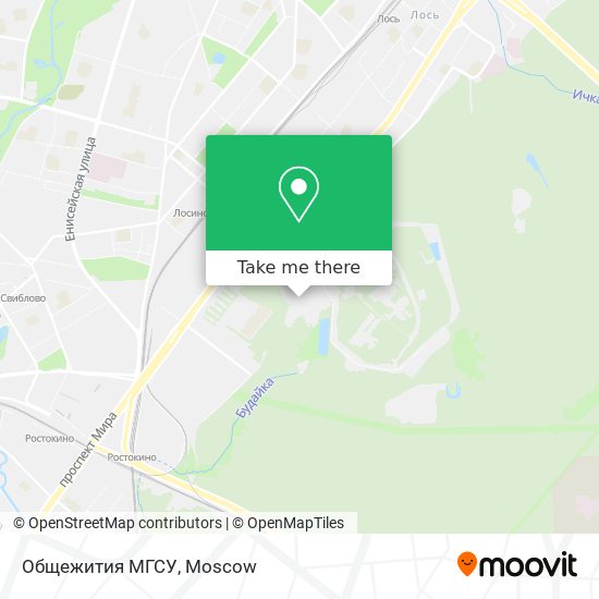 Общежития МГСУ map