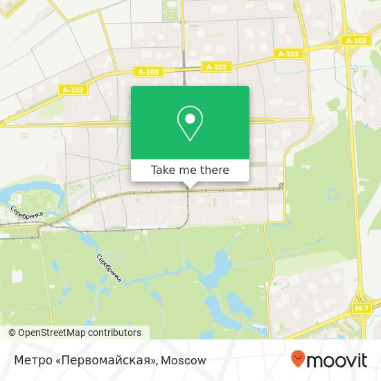 Метро «Первомайская» map