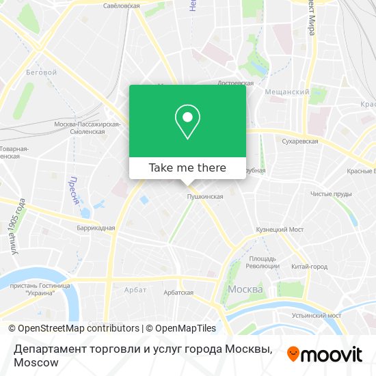 Департамент торговли и услуг города Москвы map