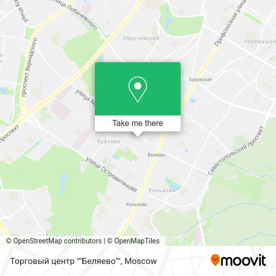 Торговый центр ""Беляево"" map