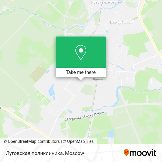 Луговская поликлиника map
