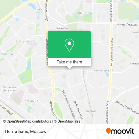 Почта Банк map
