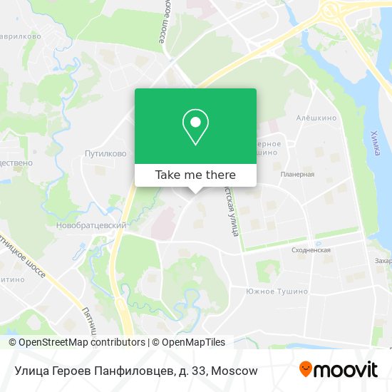 Улица Героев Панфиловцев, д. 33 map