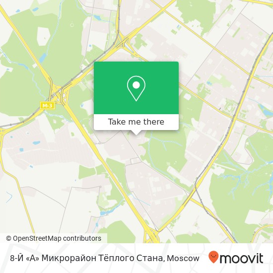 8-Й «А» Микрорайон Тёплого Стана map