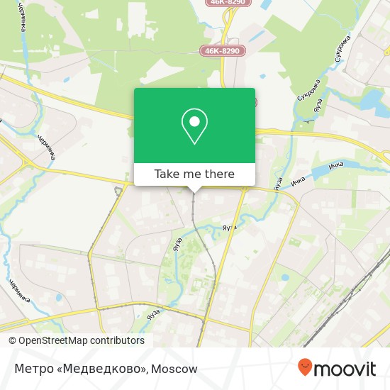 Метро «Медведково» map