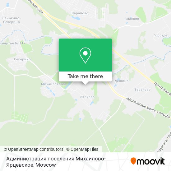 Администрация поселения Михайлово-Ярцевское map